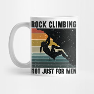 International Women's Day Mountain Retro Rock Climbing Mug